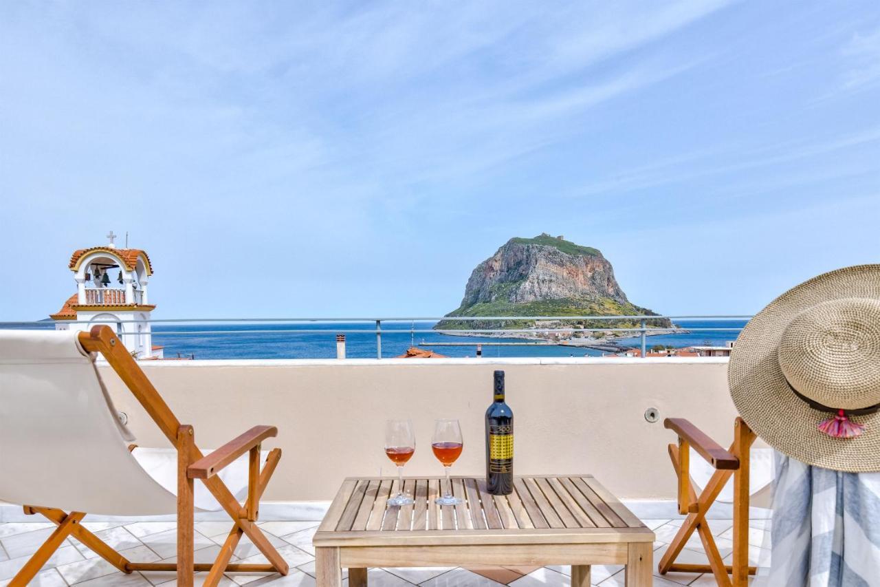 Monemvasia Modern Flat With Panoramic Sea View Monemvasía Exterior foto