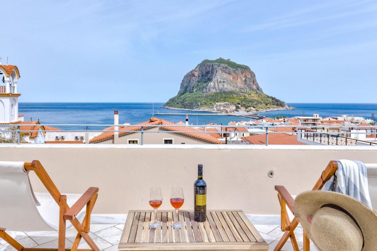 Monemvasia Modern Flat With Panoramic Sea View Monemvasía Exterior foto