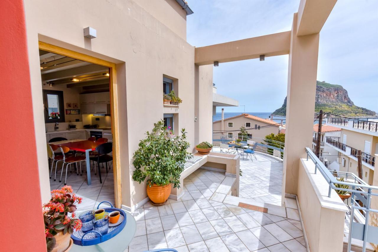 Monemvasia Modern Flat With Panoramic Sea View Monemvasía Exterior foto