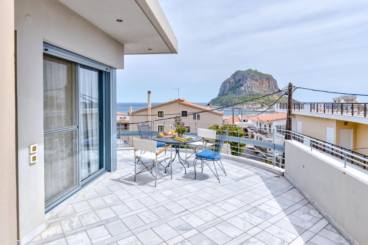 Monemvasia Modern Flat With Panoramic Sea View Monemvasía Exterior foto